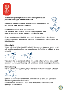 Afasi är en språklig funktionsnedsättning som även påverkar