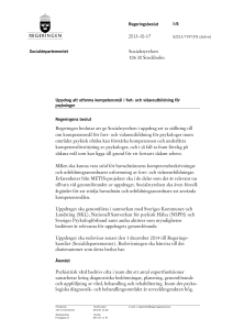 Regeringen beslutar att ge Socialstyrelsen i