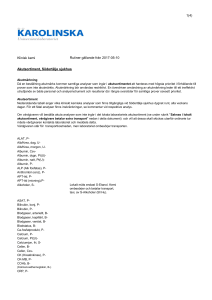 Akutsortiment per sjukhus (extern information), Kemi