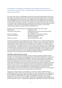 Personlighet, personlighetsutveckling och personlighetsstörning