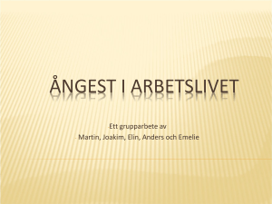 Ångest i arbetslivet