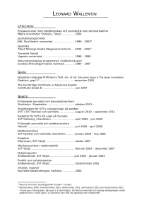 CV, Leo Wallentin