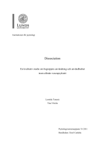 Dissociation