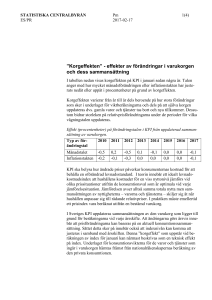 Korgeffekten” - effekter av förändringar i varukorgen och dess