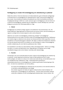 Kartläggning av orsaker till överbeläggning och utlokalisering av