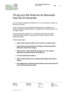 Beroendeframkallande läkemedel patientinfo