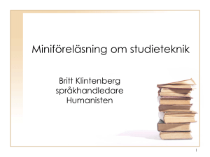 Studieteknik - Utbildning, Göteborgs universitet