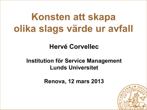 Handledningsaritmetik - Institutionen för service management och