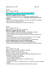 Planering i kemi vt 2014 8b