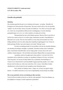 Genetik och genteknik - Folklivsarkivet