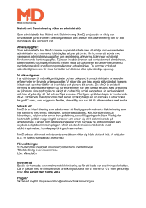 MmD söker en administratör – jobbannons