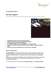 Produktinformation Bio Odor Algolja