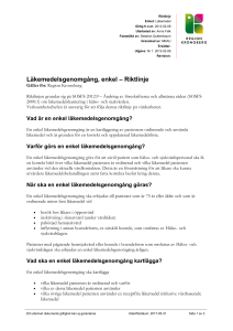 Läkemedelsgenomgång, enkel – Riktlinje