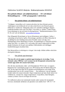 och miljösituationen - Folkrörelsen Nej till EU
