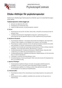 Etiska riktlinjer för psykoterapeuter