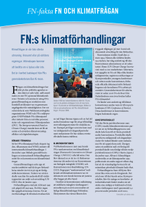 FN:s klimatförhandlingar - Svenska FN