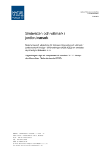 Beskrivning och vägledning för biotopen Småvatten och våtmark i