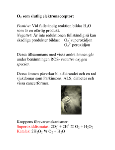 O2 som slutlig elektronacceptor