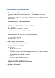 Instuderingsuppgifter: Energiresurser