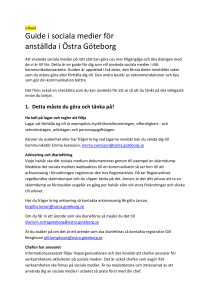 Guide i sociala medier för anställda i Östra