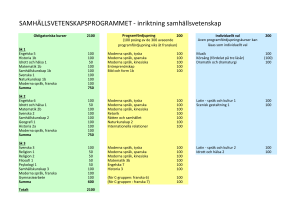 SAMHÄLLSVETENSKAPSPROGRAMMET