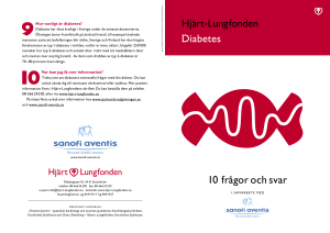 Hjärt-Lungfonden Diabetes 10 frågor och svar