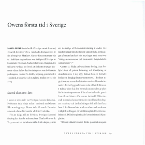 Owens första tid i Sverige
