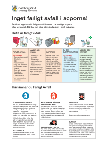 Inget farligt avfall i soporna!