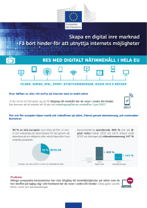 Skapa en digital inre marknad Få bort hinder för att utnyttja internets