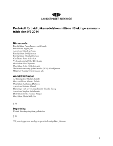 Protokoll 131105 - Landstinget Blekinge