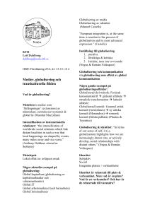 Medier, globalisering och transkulturella flöden