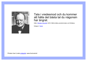 Tala i vredesmod och du kommer att hålla det bästa tal du