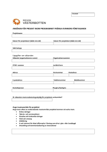 Utvärdering och slutredovisning