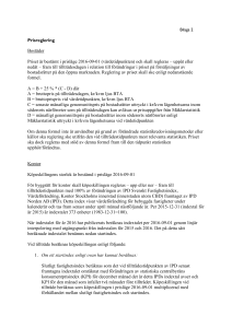 Bostäder Priset är bestämt i prisläge 2016-09