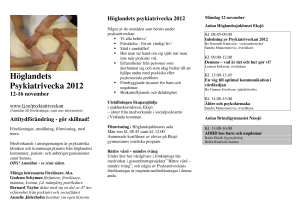 Höglandets Psykiatrivecka 2012
