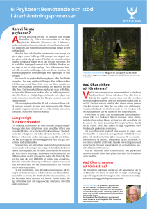 6: Psykoser: Bemötande och stöd i återhämtningsprocessen - psyk-e
