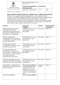 delegeringsmöjligheter- medicinska arbetsuppgifter
