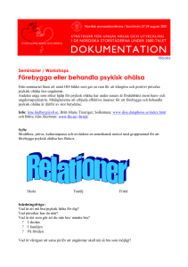 Förebygga eller behandla psykisk ohälsa