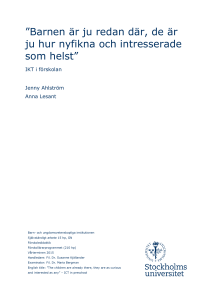 Barnen är ju redan där, de är ju hur nyfikna och