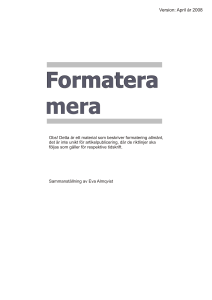 Formatera mera