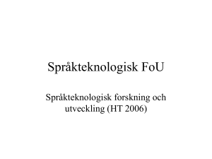Språkteknologisk FoU