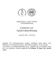The Svedberg Lecture Series at BMC