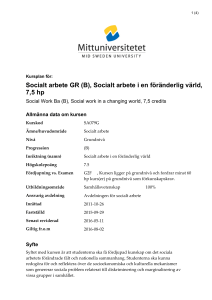 Socialt arbete i en föränderlig värld