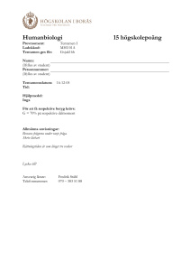 Humanbiologi 161205