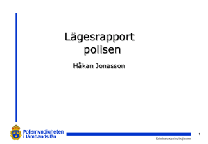 Lägesrapport polisen Jämtland