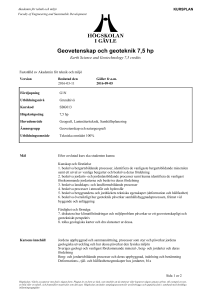 Geovetenskap och geoteknik
