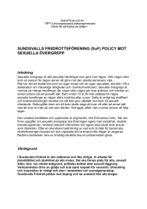 (SuF) POLICY MOT SEXUELLA ÖVERGREPP