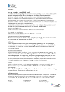 Byte av metoder inom klinisk kemi