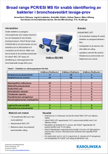 Iridica ESI/MS - Karolinska Universitetssjukhuset