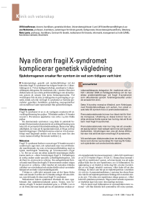 Nya rön om fragil X-syndromet komplicerar